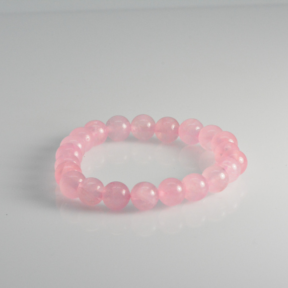 Pink Quartz bracelet - Stretch Bracelet Gemstones - Picture 3 of 5
